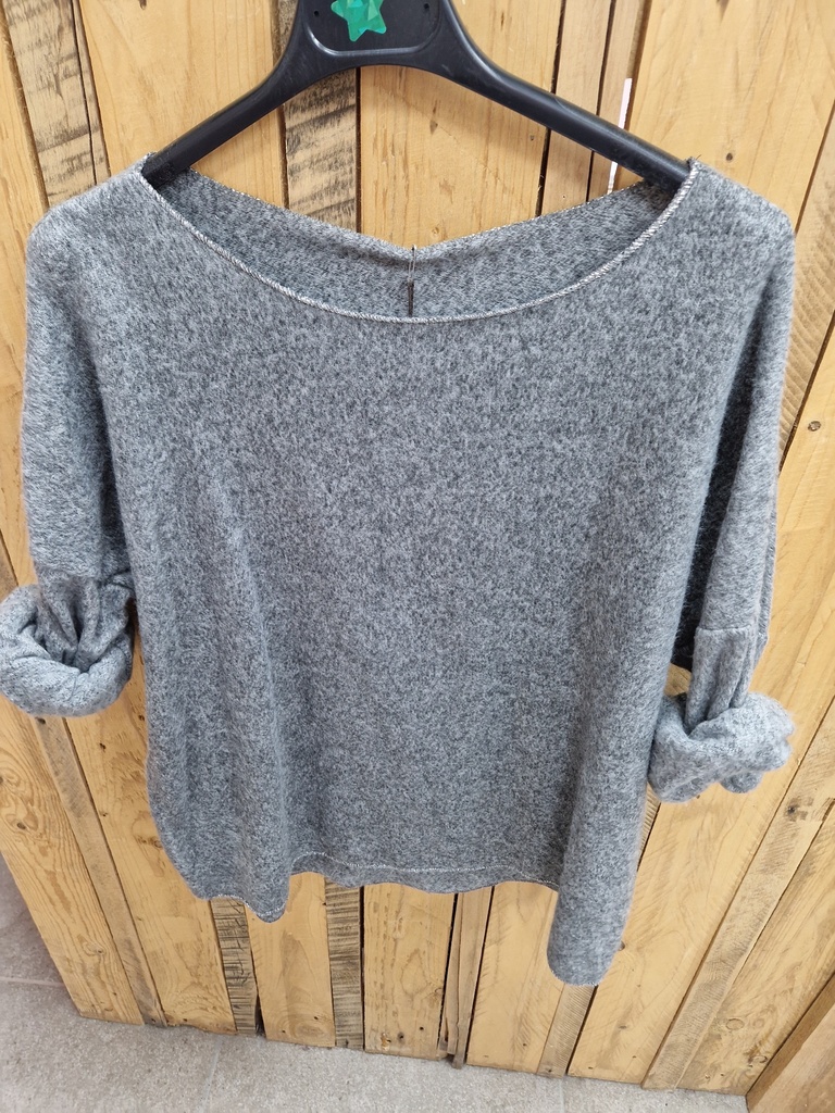 Pull Thalya doux gris foncé