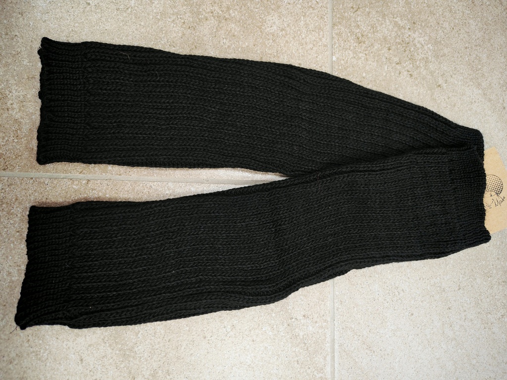 Guêtres mailles lignées noires