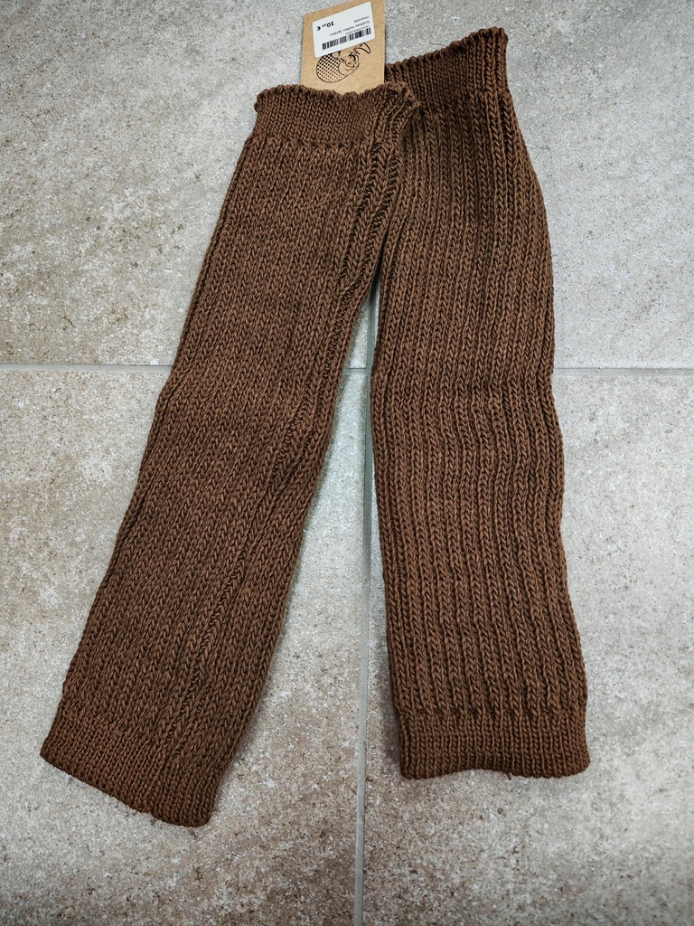 Guêtres mailles tressées chocolat