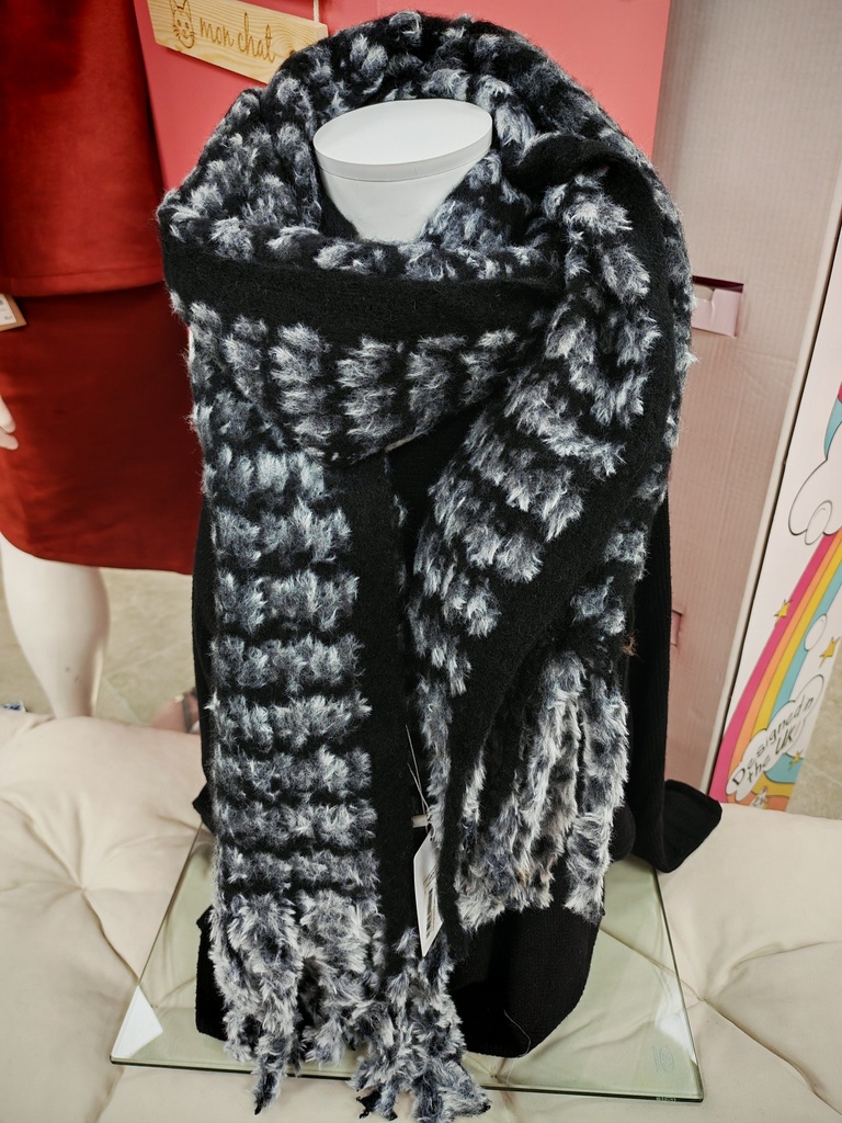 Echarpe douce yeti noir