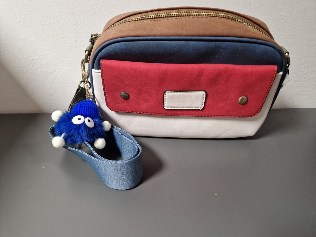 Sac Maggie café-rouge rectangulaire 