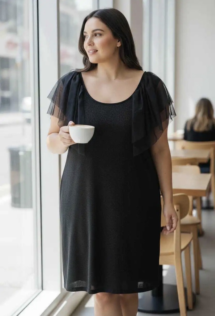 Robe pailletée noire Rosya