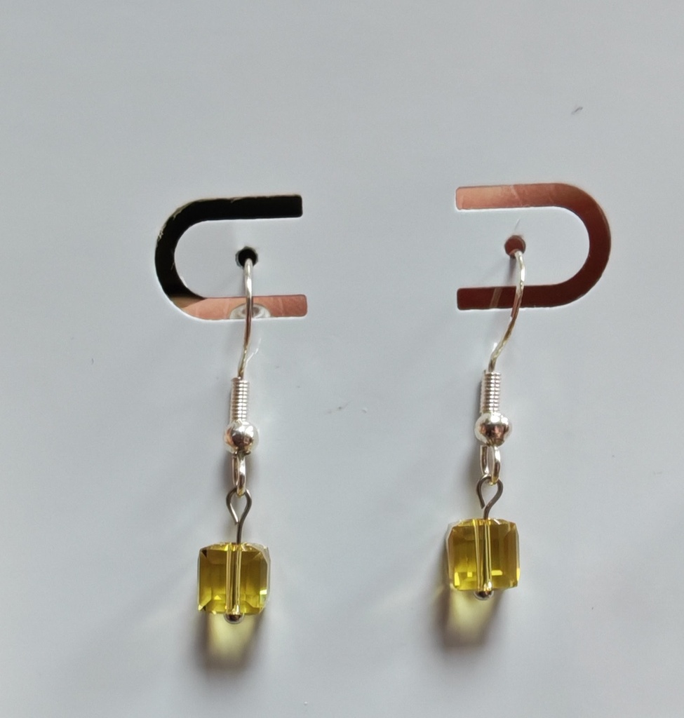 Boucles d'oreilles cubes Dark Jonquil