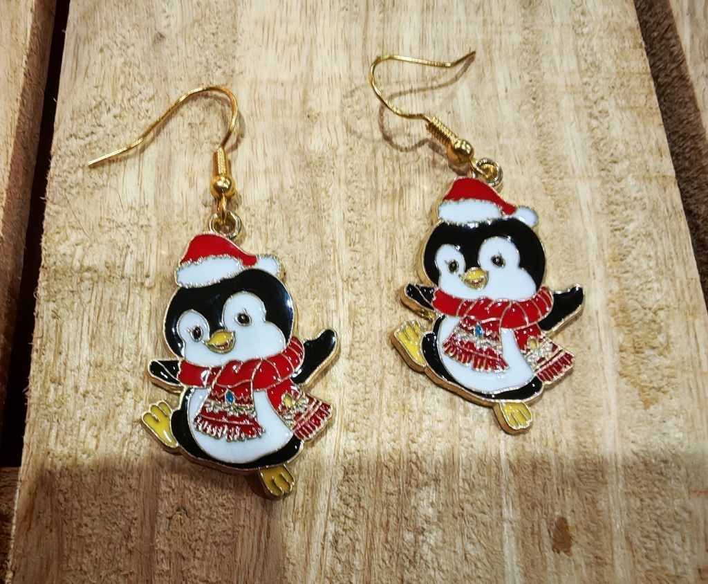 B.O. Pingouin écharpe + chapeau de Noël (Fééries)