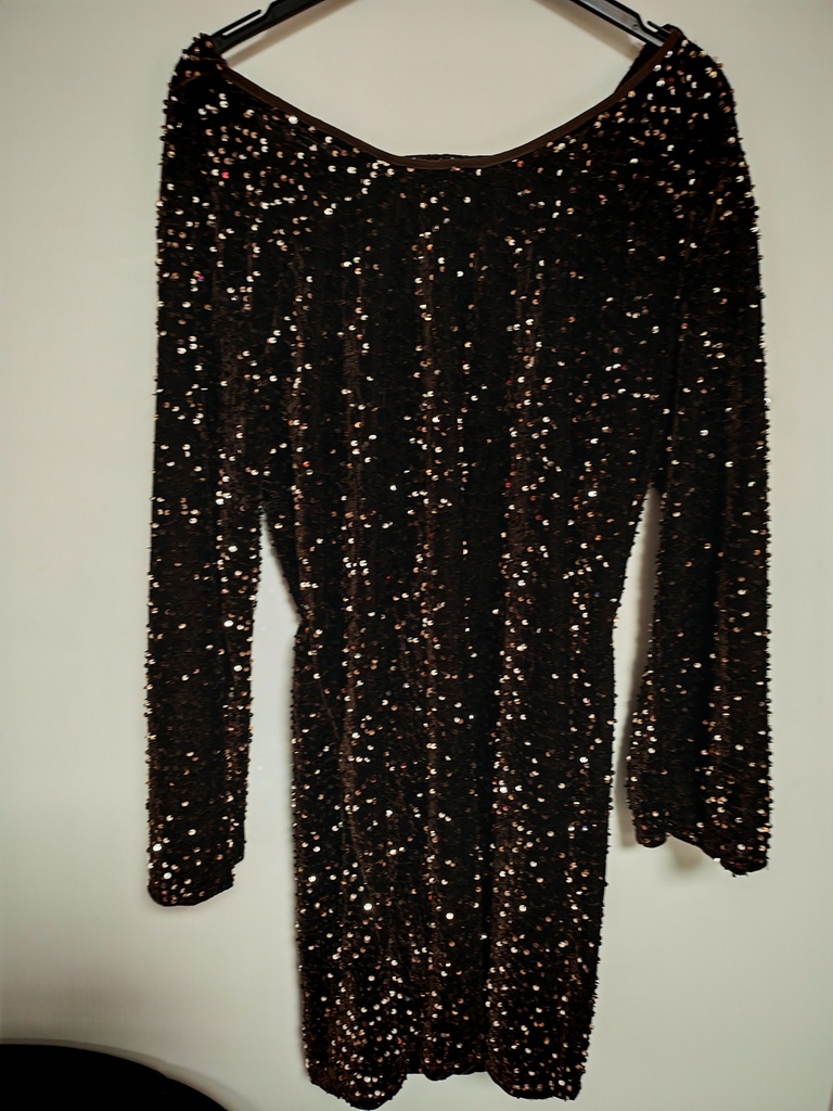 Robe dos nu "Leonie" Chocolat