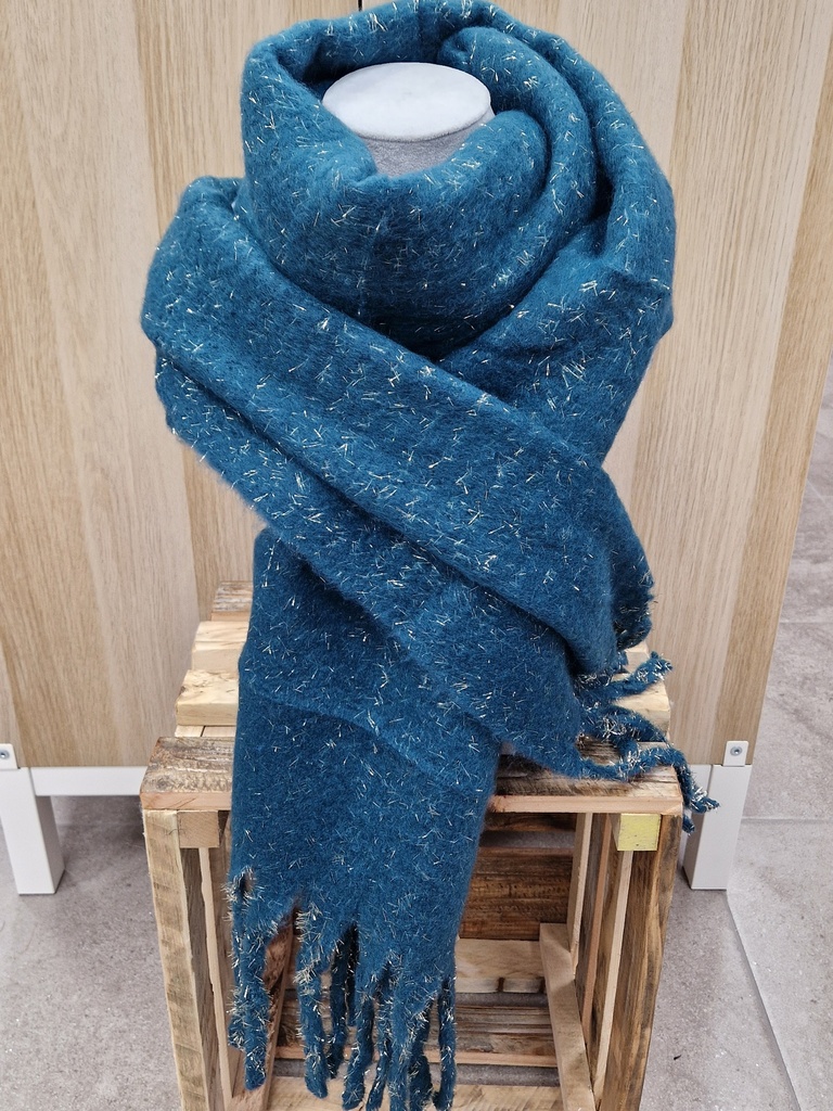 Echarpe "Didou" bleu canard