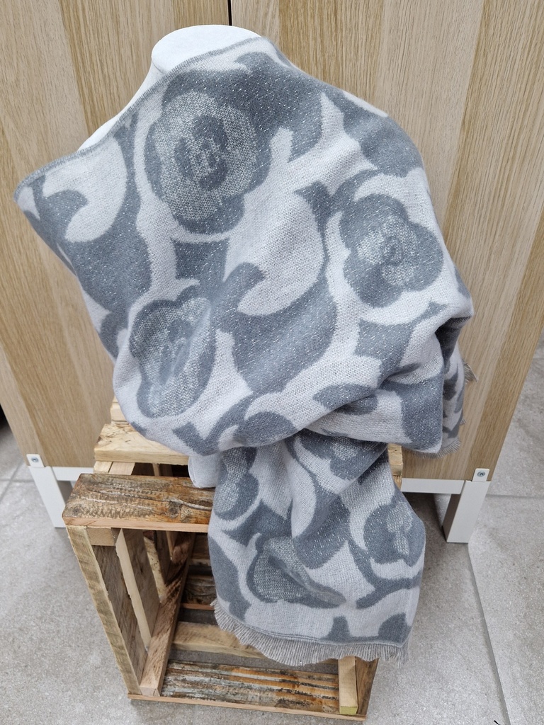 Echarpe "Bercail" gris souris