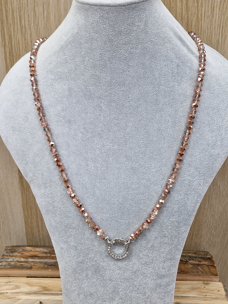 Collier "Broches" Doré/Rosé