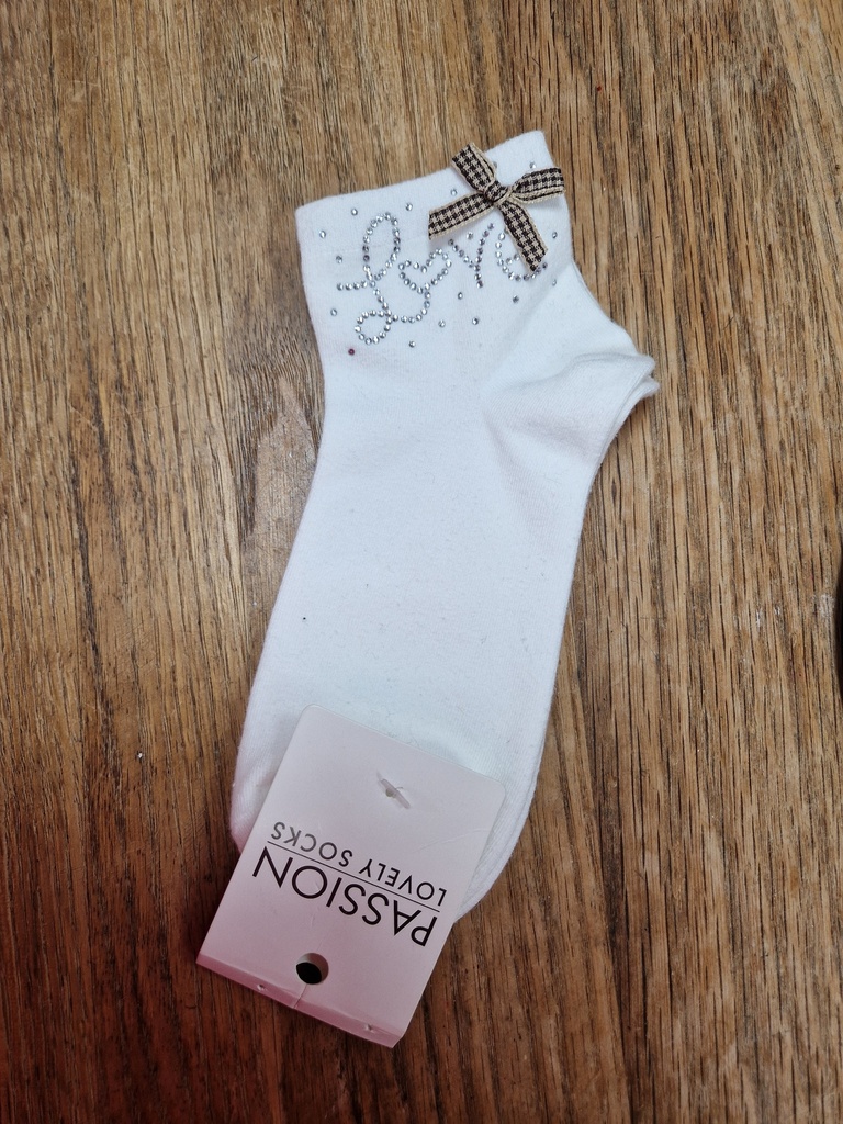 Chaussettes Love blanche