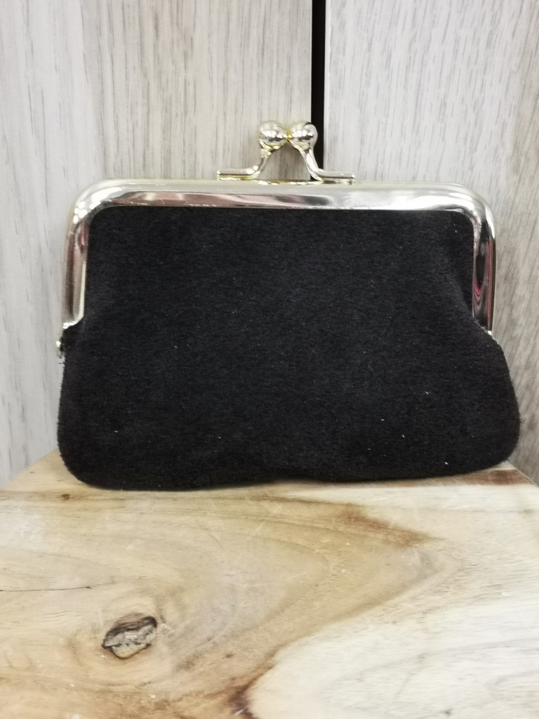 Besace monnaie daim gris