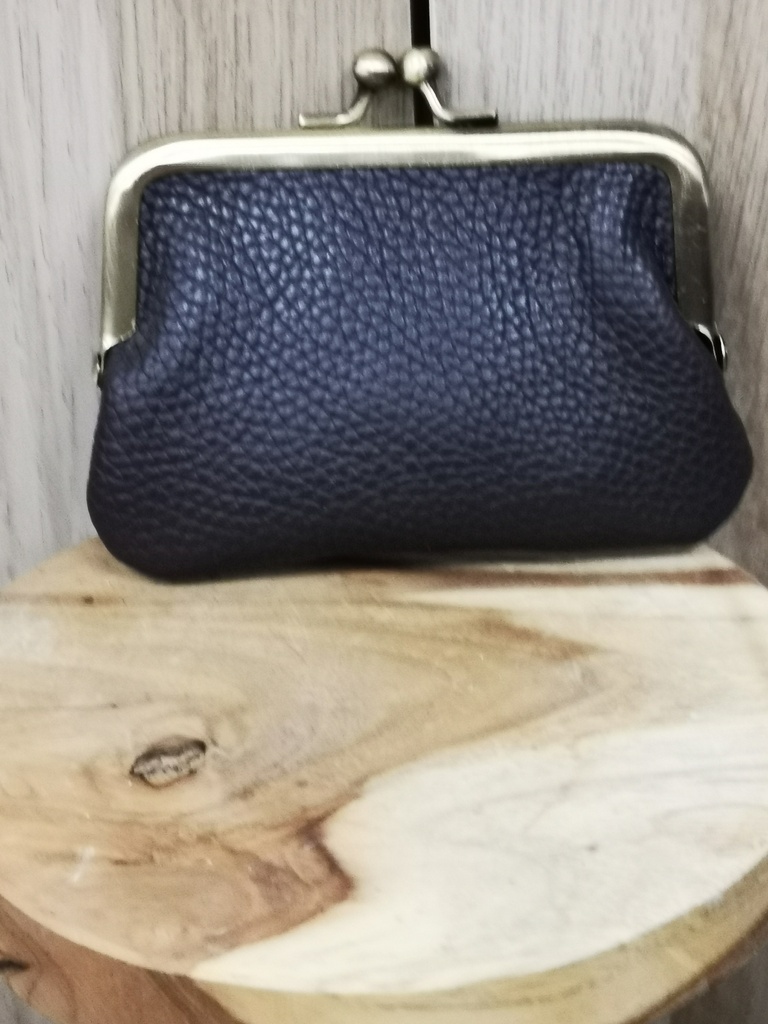 Besace monnaie bleu marine