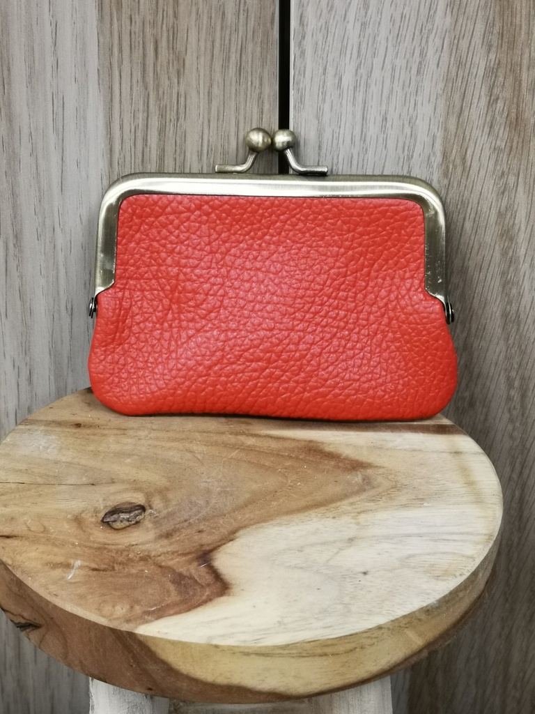 Besace monnaie orange