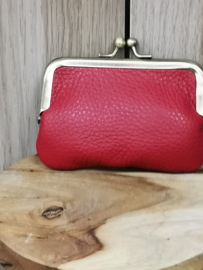 Besace monnaie rouge