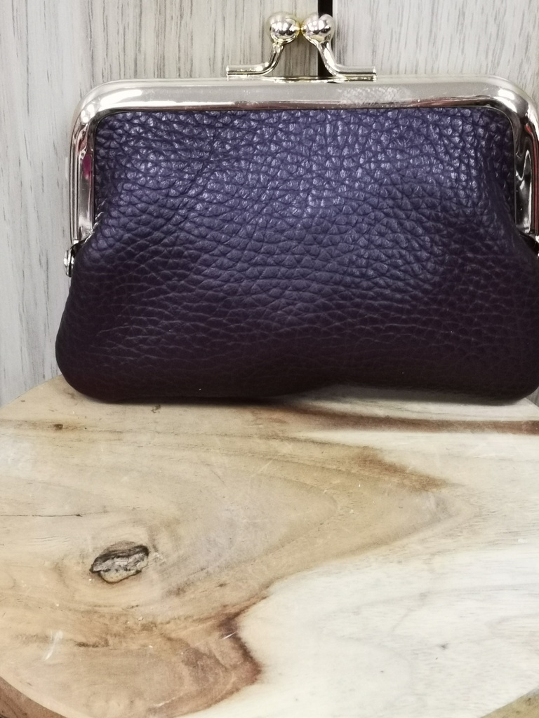 Besace monnaie brun foncé