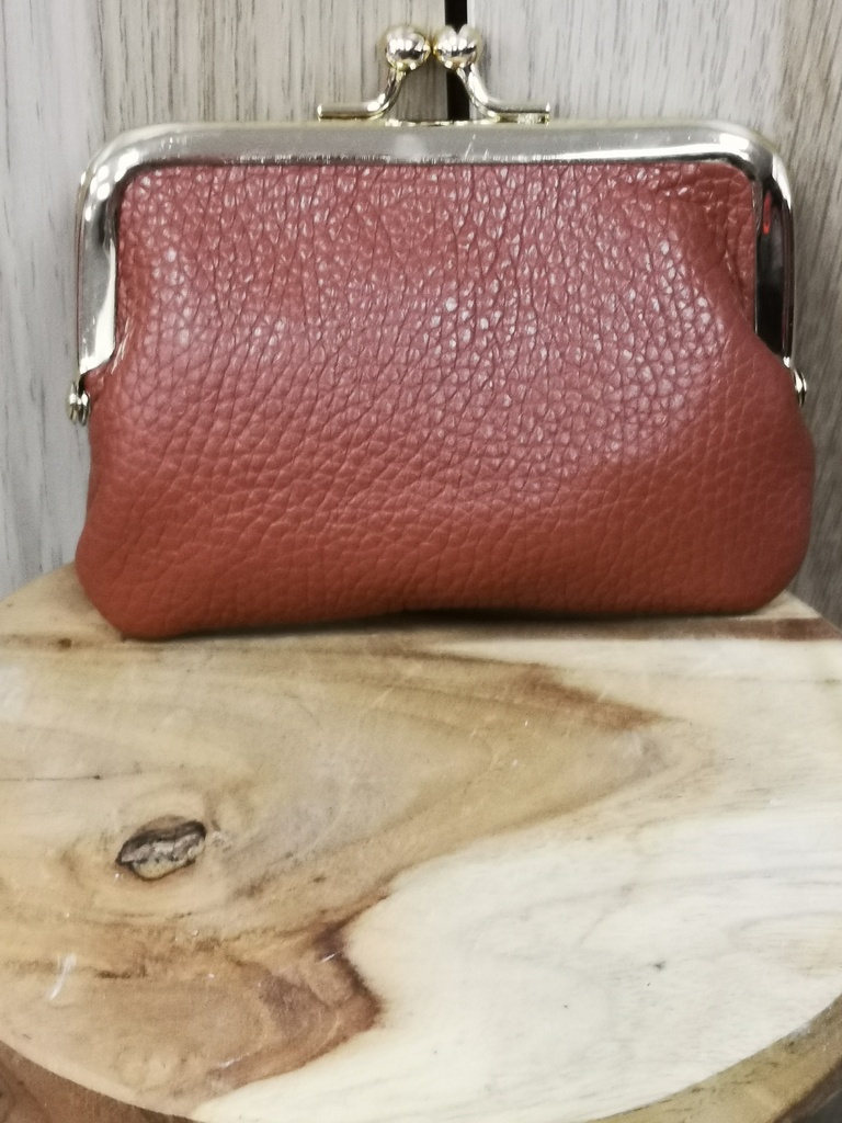 Besace monnaie noisette