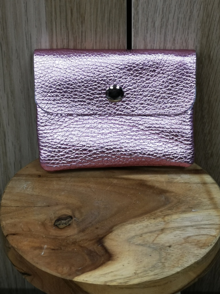 Petite pochette brillante rose clair