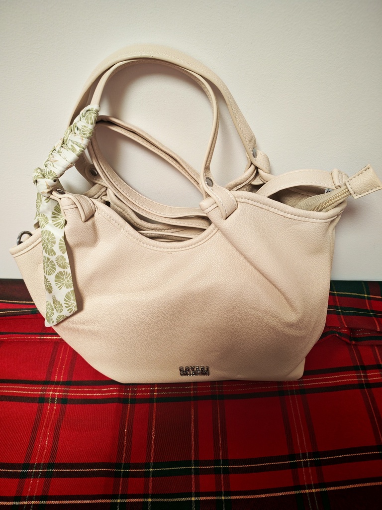Sac "Grâce" avec foulard écru