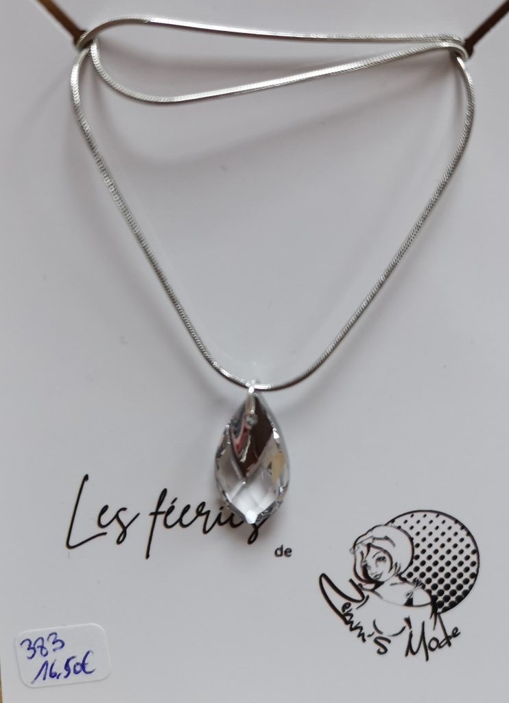 Collier goute Purecrystal Light Chrome (Fééries)