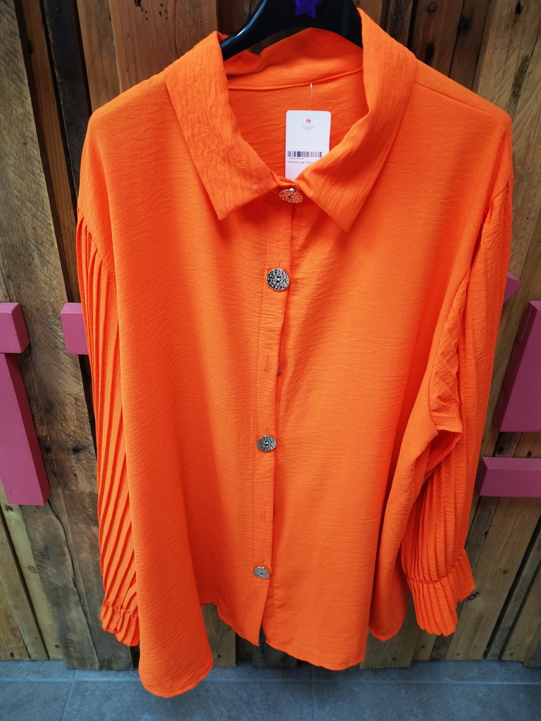 Chemise unie "Livia" orange