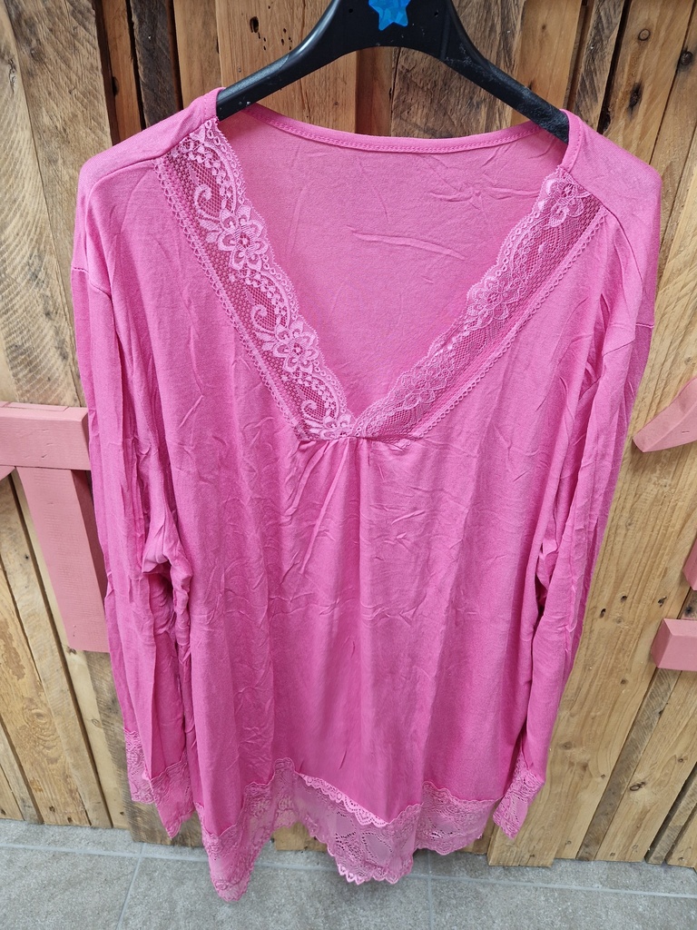 Top dentelle "Grenade" fuchsia GT