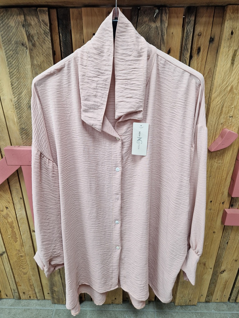 Chemisier uni "Rosette" vieux rose