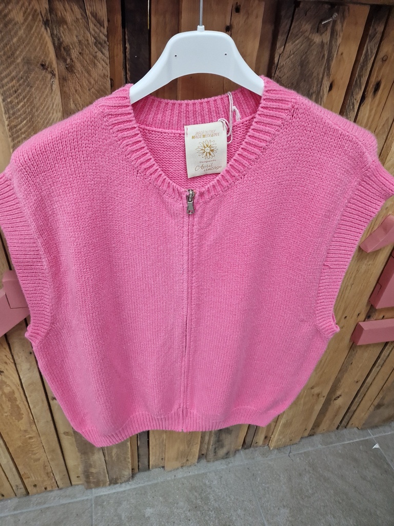 Gilet spring tirette 36-44 rose