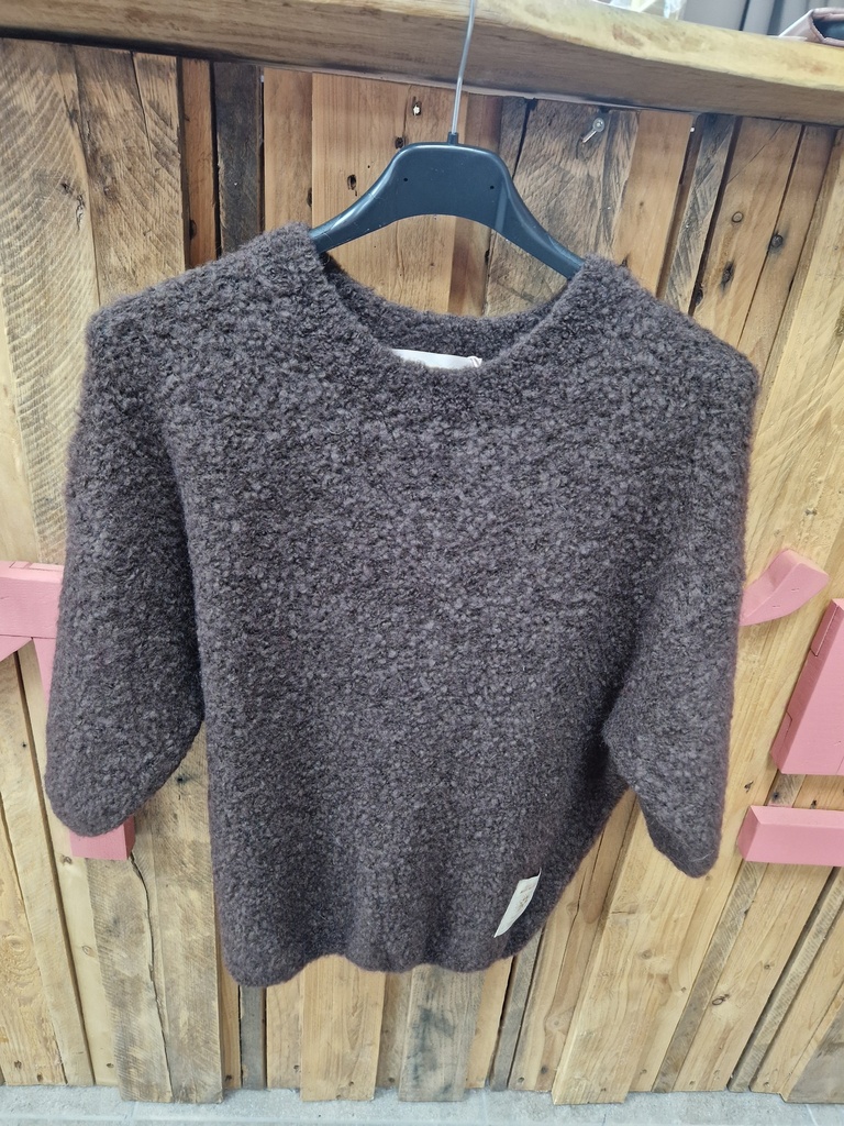 Pull bouclette kid mohair chocolat