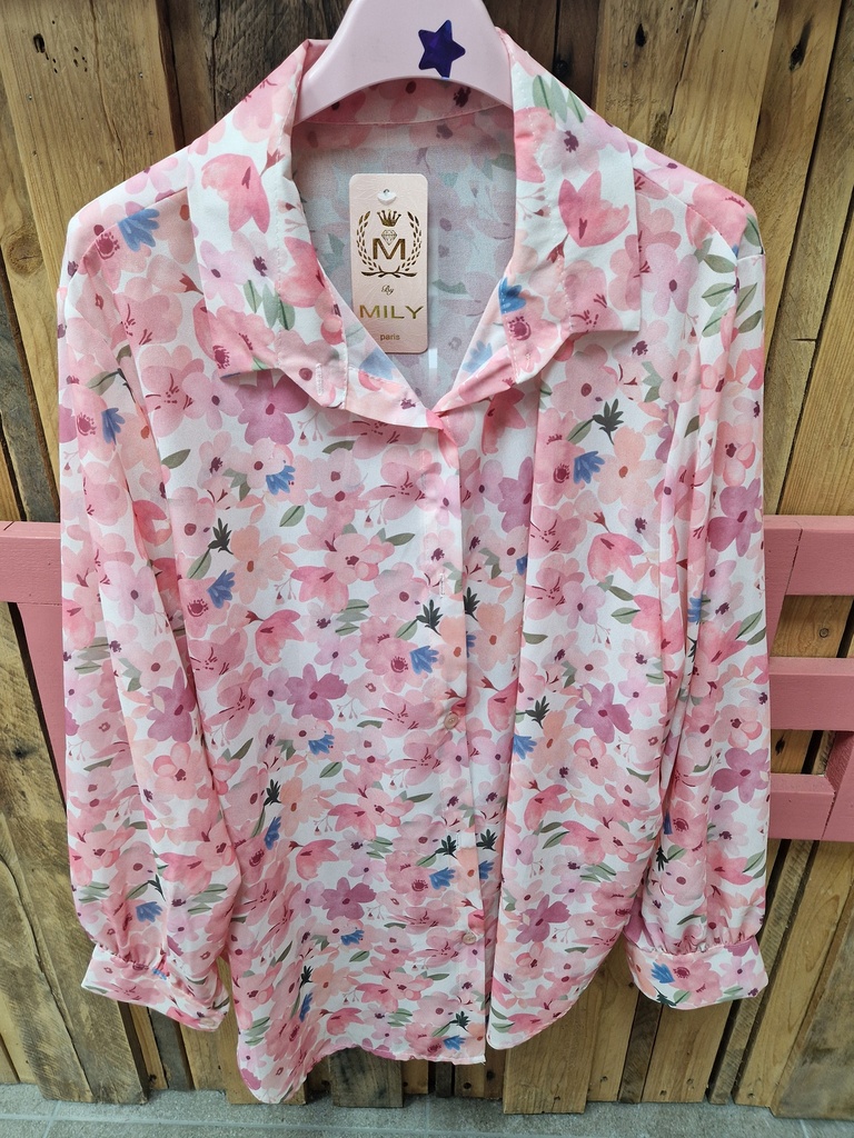 Chemisier "Charlie" TU rose