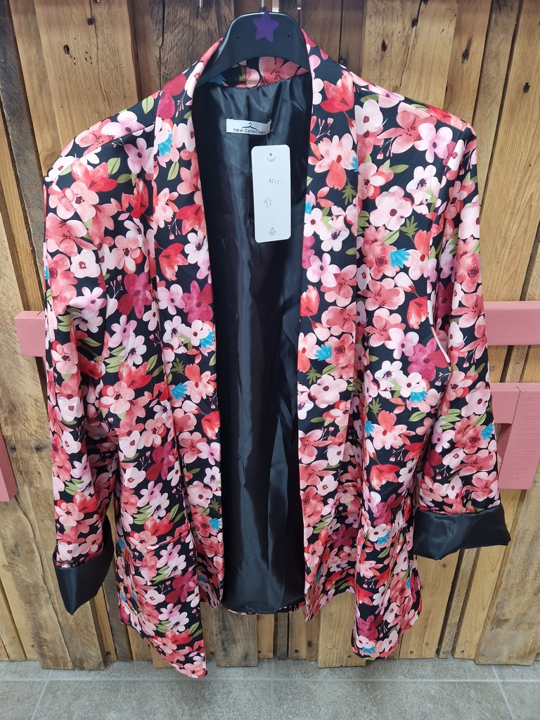 Blazer fleuri GT "Charlie" noir