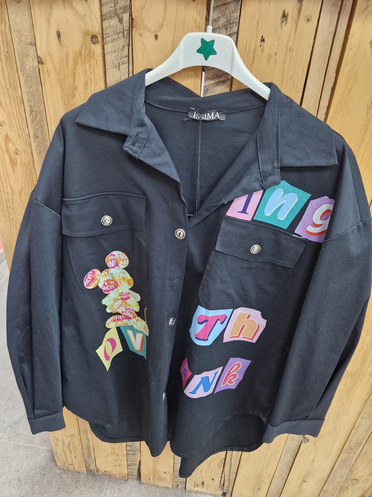 Chemise "Mickey" Noir