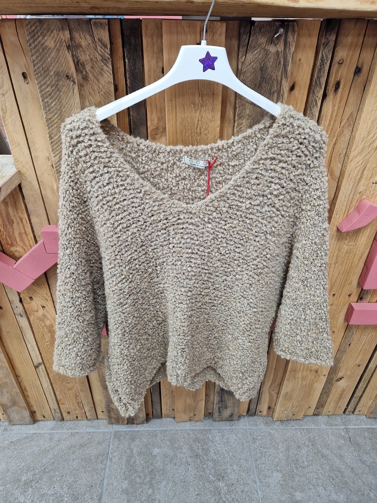 Pull bouclette "Shauna" Camel