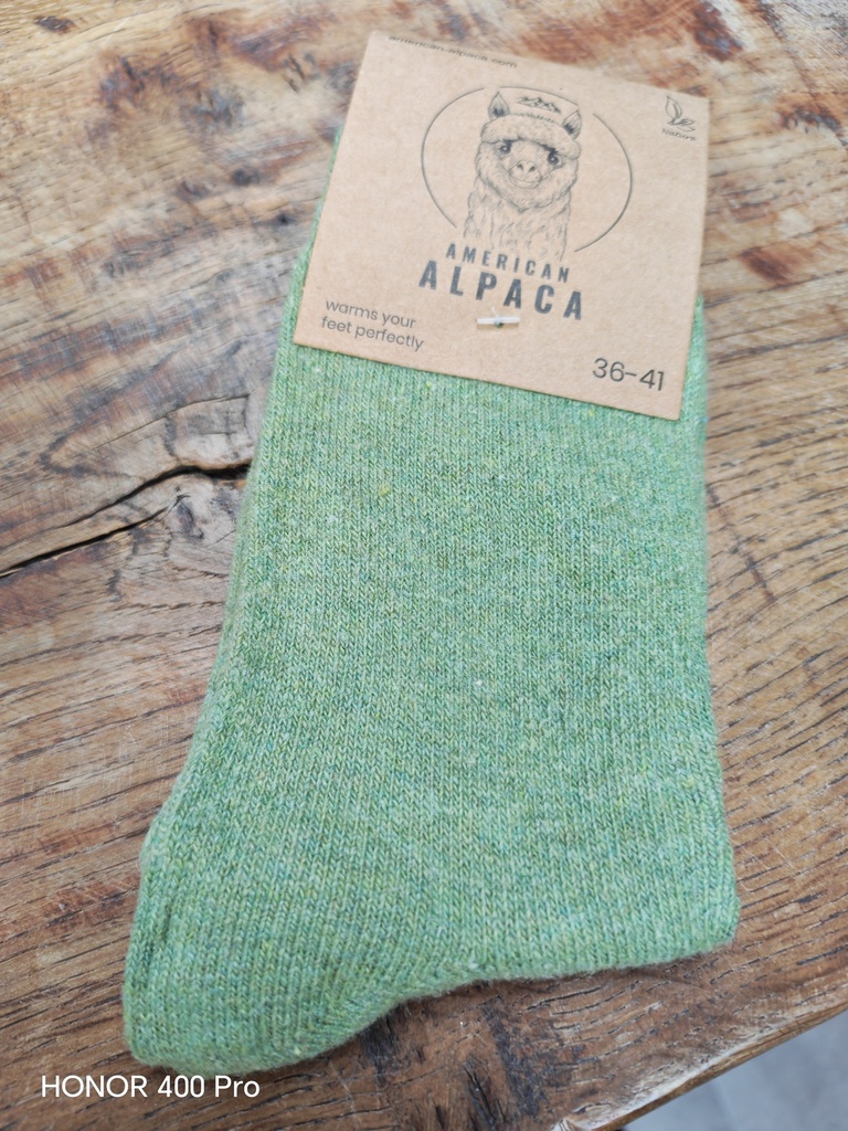 Chaussettes Alpaga Unie 36/41 - Vert