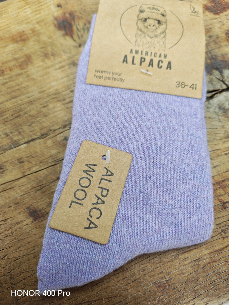 Chaussettes Alpaga Unie 36/41 - Lilas