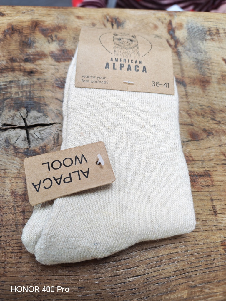 Chaussettes Alpaga Unie 36/41 - Beige