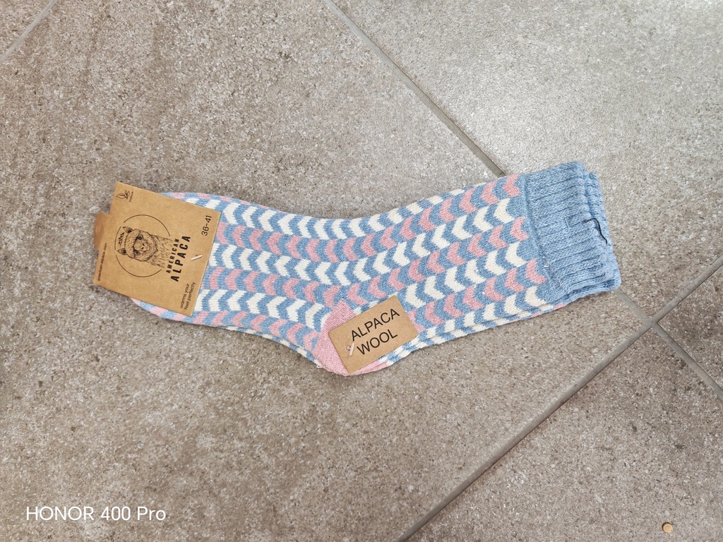 Chaussettes Alpaga motif haute 36/41 - Flèche