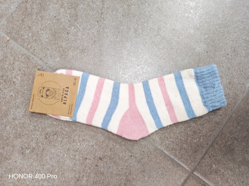 Chaussettes Alpaga motif haute 36/41 - Lignées