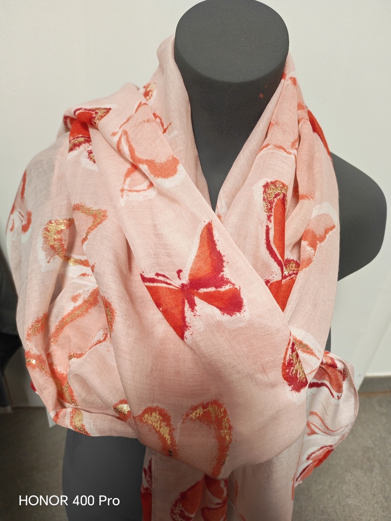 Foulard papillon rouge