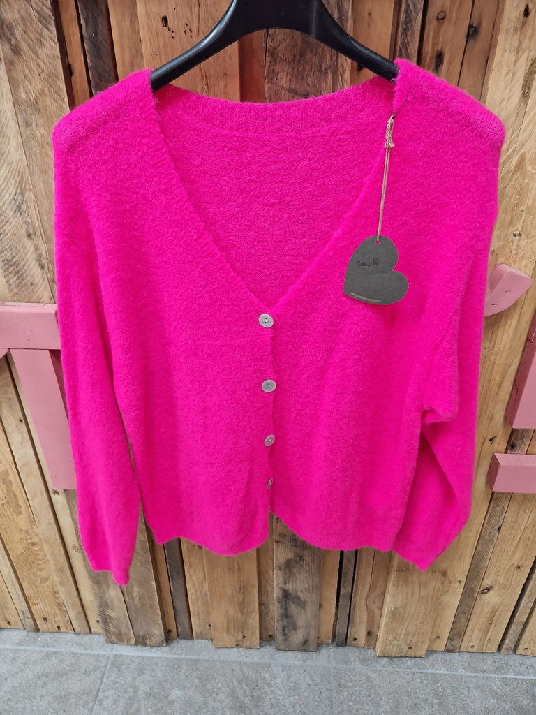 Gilet Mirabelle rose fluo 