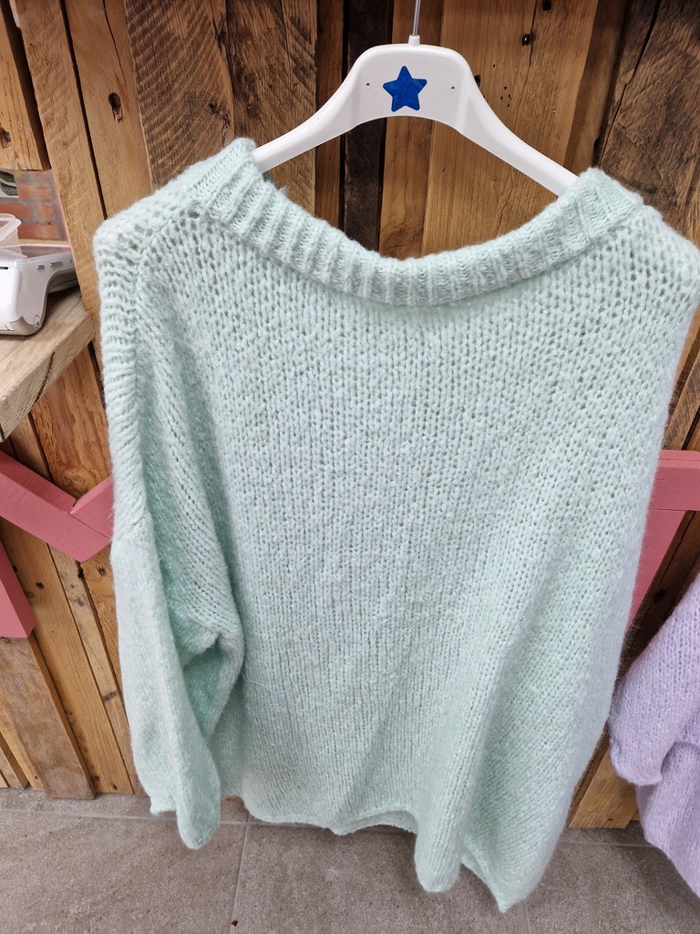 Pull Archie vert eau