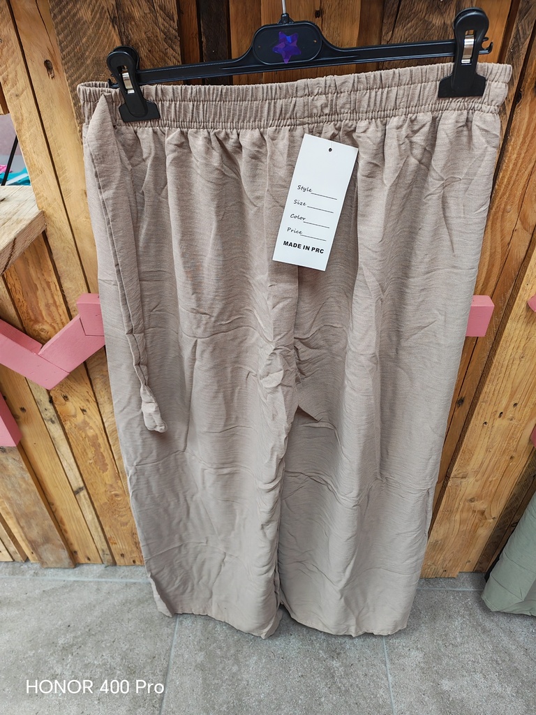Pantalon large "Hawaï" Taupe