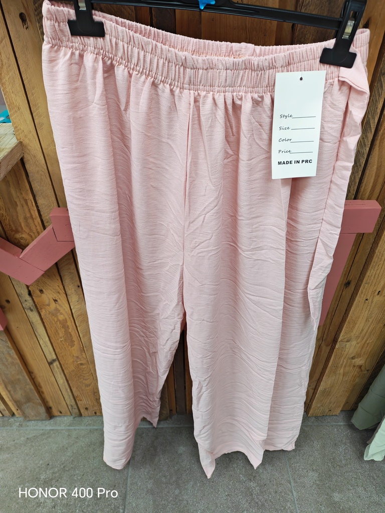 Pantalon large "Hawaï" Rose pâle