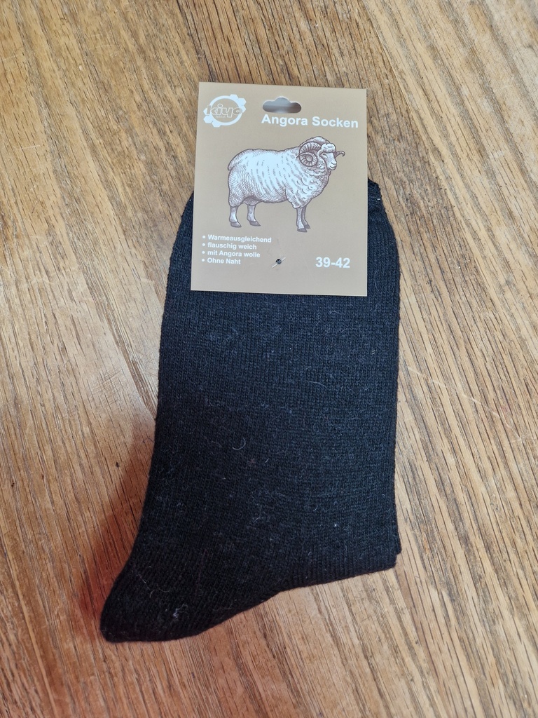 Chaussettes Angora 39/42 - Unies Noires