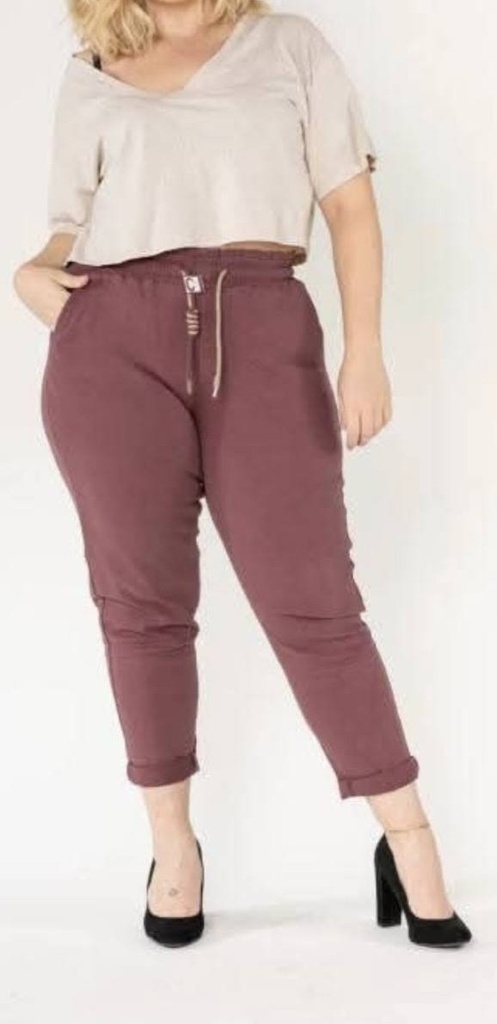 Pantalon coton Irina Prune Nina Carter