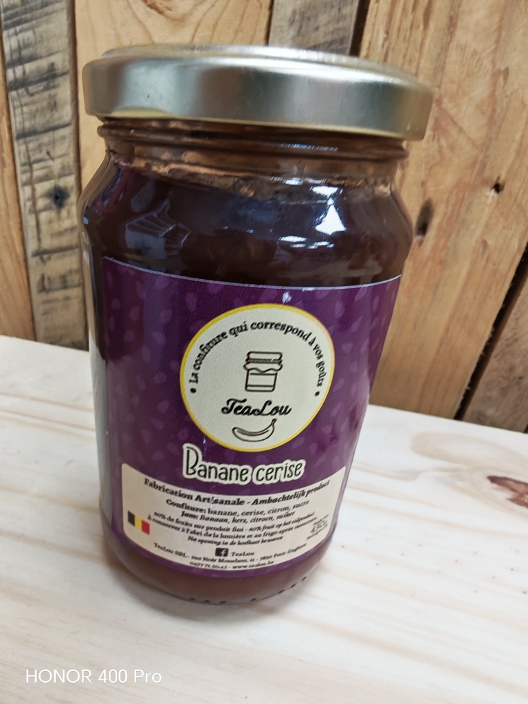 Confiture Banane - Cerise 430gr 