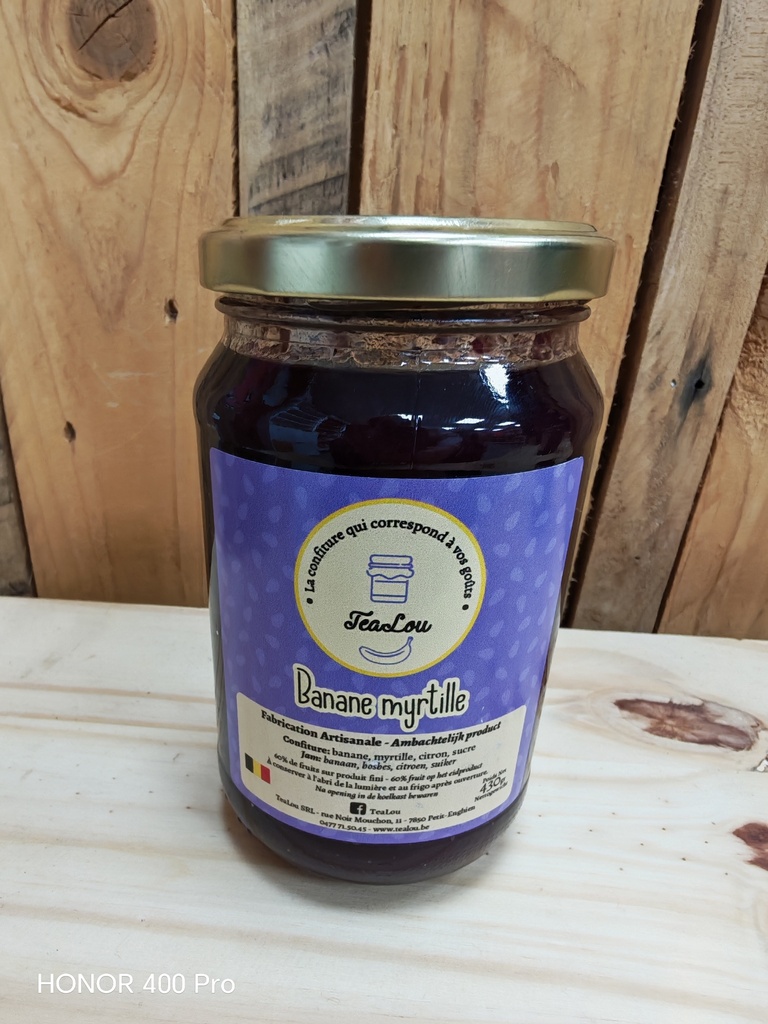 Confiture Banane - Myrtille 430gr 