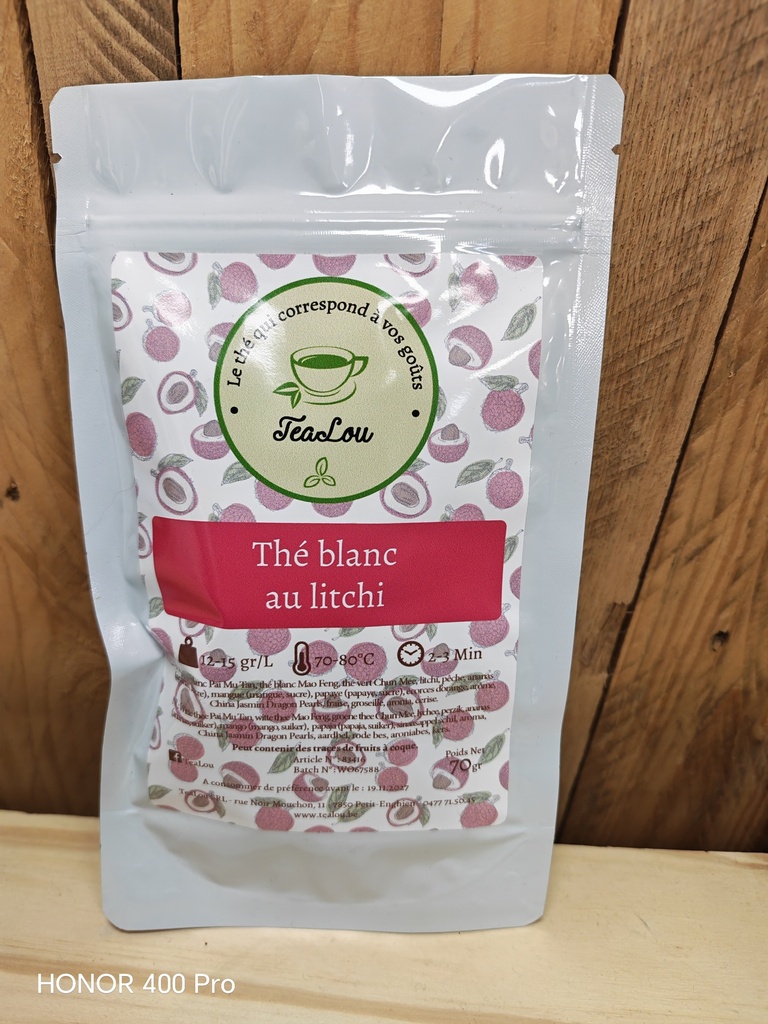 Thé blanc au Litchi 70gr 