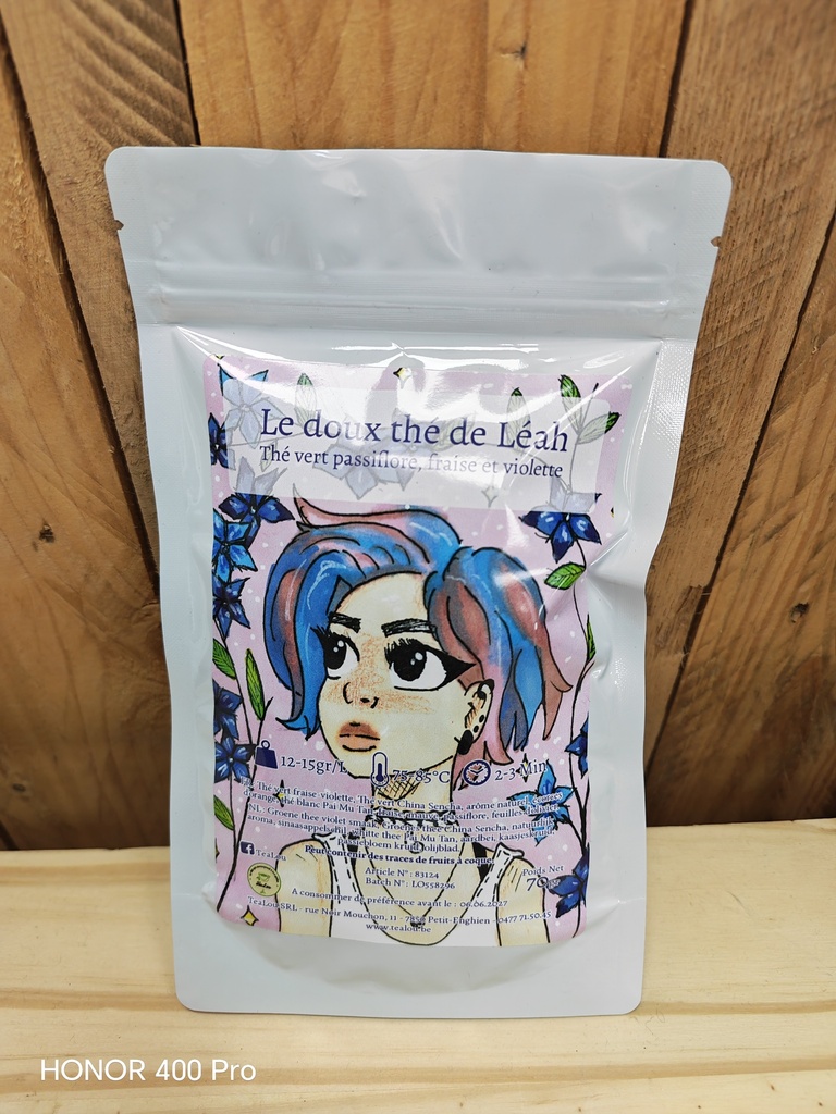 Thé doux de Léah 70gr passiflore-violette-fraise