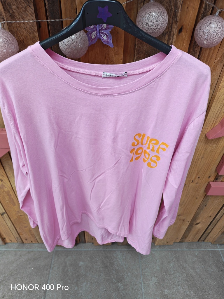 T-shirt Aloha-Surf rose