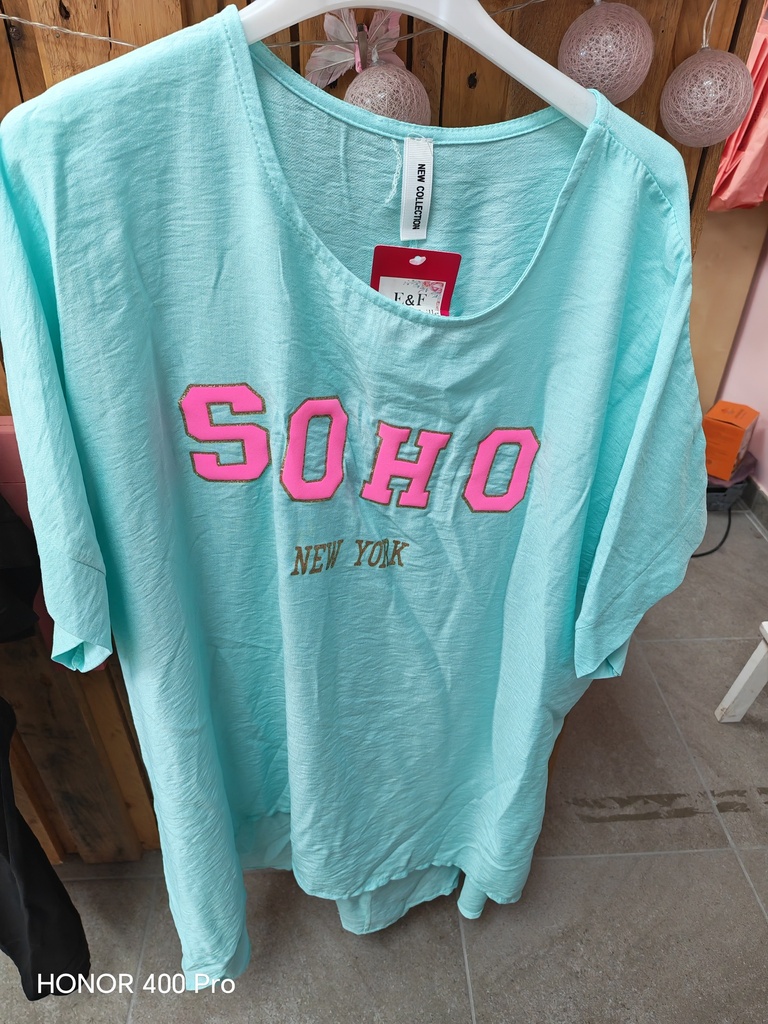 T-shirt Soho N-Y vert eau