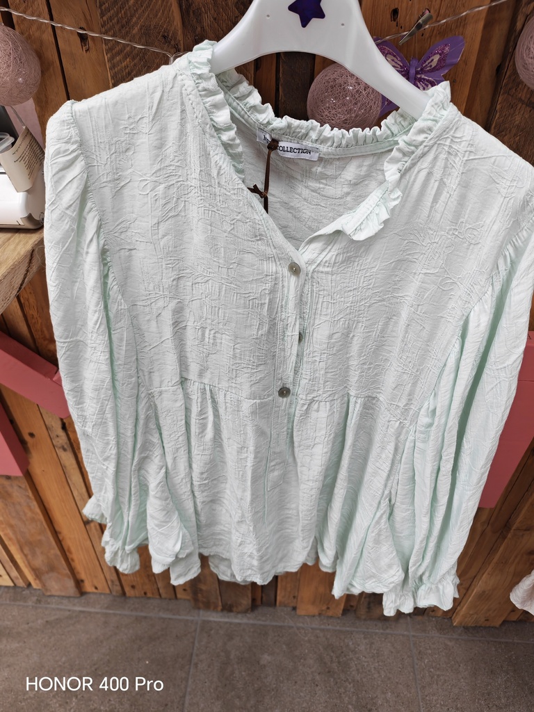 Blouse Mayana fluide vert eau